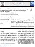 Cover page: Deaf patient-provider communication and lung cancer screening: Health Information National Trends survey in American Sign Language (HINTS-ASL)