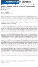 Cover page: Political Maternal Involvement: A Comparative Study of Mexican Mothers’ Activism to Address School Board’s Deficit Practices