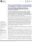 Cover page: Structure-based inhibitors of amyloid beta core suggest a common interface with tau