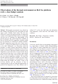 Cover page: Observations of the thermal environment on Red Sea platform reefs: a heat budget analysis