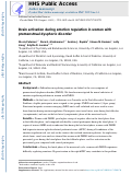 Cover page: Brain activation during emotion regulation in women with premenstrual dysphoric disorder