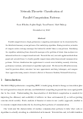 Cover page: Network-Theoretic Classification of Parallel Computation Patterns