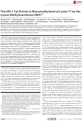 Cover page: The HIV-1 Tat Protein Is Monomethylated at Lysine 71 by the Lysine Methyltransferase KMT7*