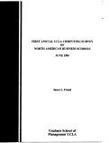 Cover page: First Annual UCLA Computing Survey of North American Business Schools