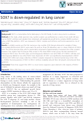 Cover page: SOX7 is down-regulated in lung cancer