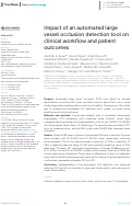 Cover page: Impact of an automated large vessel occlusion detection tool on clinical workflow and patient outcomes.