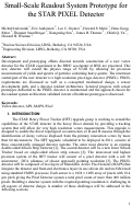 Cover page: Small-Scale Readout System Prototype for the STAR PIXEL Detector