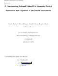 Cover page: A concentration rebound method for measuring particle penetration and deposition in the 
indoor environment