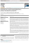 Cover page: Evaluating topic model interpretability from a primary care physician perspective