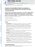 Cover page: Prevalence of Submandibular Gland Synucleinopathy in Parkinson’s Disease, Dementia with Lewy Bodies and other Lewy Body Disorders