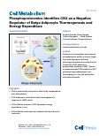 Cover page: Phosphoproteomics Identifies CK2 as a Negative Regulator of Beige Adipocyte Thermogenesis and Energy Expenditure