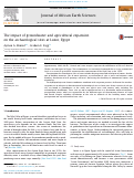 Cover page: The impact of groundwater and agricultural expansion on the archaeological sites at Luxor, Egypt