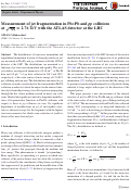 Cover page: Measurement of jet fragmentation in Pb+Pb and pp collisions at sNN=2.76 TeV with the ATLAS detector at the LHC