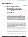 Cover page: Examining the interplay between face mask usage, asymptomatic transmission, and social distancing on the spread of COVID-19