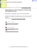 Cover page: A New Measure of Life Satisfaction: The Riverside Life Satisfaction Scale.