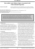 Cover page: Reversible Acute Kidney Injury Associated with Chlorothalonil Ingestion