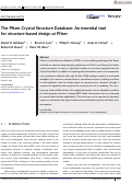 Cover page: The Pfizer Crystal Structure Database: An essential tool for structure‐based design at Pfizer