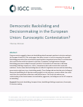 Cover page: Democratic Backsliding and Decisionmaking in the European Union: Eurosceptic Contestation?