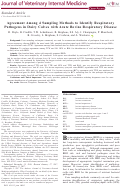 Cover page: Agreement Among 4 Sampling Methods to Identify Respiratory Pathogens in Dairy Calves with Acute Bovine Respiratory Disease.