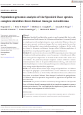 Cover page: Population genomic analysis of the Speckled Dace species complex identifies three distinct lineages in California
