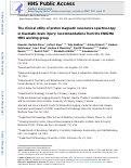 Cover page: The clinical utility of proton magnetic resonance spectroscopy in traumatic brain injury: recommendations from the ENIGMA MRS working group