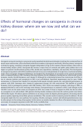 Cover page: Effects of hormonal changes on sarcopenia in chronic kidney disease: where are we now and what can we do?