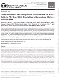 Cover page: Cross-Sectional and Prospective Associations of Rest-Activity Rhythms With Circulating Inflammatory Markers in Older Men.