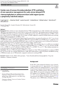 Cover page: Similar rate of venous thromboembolism (VTE) and failure of non-operative management for early versus delayed VTE chemoprophylaxis in adolescent blunt solid organ injuries: a propensity-matched analysis.