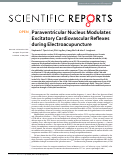 Cover page: Paraventricular Nucleus Modulates Excitatory Cardiovascular Reflexes during Electroacupuncture.