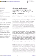 Cover page: Genome-scale model development and genomic sequencing of the oleaginous clade Lipomyces.