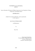 Cover page: Inverse Boundary Problems for Elliptic Operators in Low Regularity Setting: Uniqueness and Stability Issues