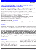 Cover page: Impact of biological aging on arterial aging in American Indians: findings from the Strong Heart Family Study.