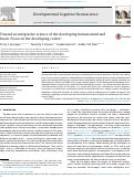 Cover page: Toward an integrative science of the developing human mind and brain: Focus on the developing cortex