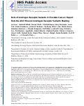 Cover page: Role of Androgen Receptor Variants in Prostate Cancer: Report from the 2017 Mission Androgen Receptor Variants Meeting.