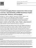 Cover page: Toward Leveraging Human Connectomic Data in Large Consortia: Generalizability of fMRI-Based Brain Graphs Across Sites, Sessions, and Paradigms.