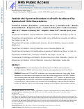 Cover page: Fetal Alcohol Spectrum Disorders in a Pacific Southwest City: Maternal and Child Characteristics