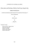 Cover page: Observations and modeling of shallow fault creep along the San Andreas Fault System