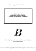 Cover page: From Solidarity to Division: An Analysis of Lech Walesa's Transition to Constituted Leadership