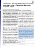 Cover page: Economic value of ecological information in ecosystem-based natural resource management depends on exploitation history