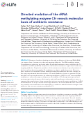 Cover page: Directed evolution of the rRNA methylating enzyme Cfr reveals molecular basis of antibiotic resistance