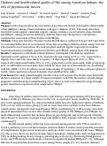 Cover page: Diabetes and health-related quality of life among American Indians: the role of psychosocial factors