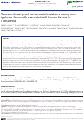 Cover page: Genomic diversity and antimicrobial resistance among non-typhoidal Salmonella associated with human disease in The Gambia