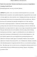 Cover page: Why Do Universities Patent? The Role of the Federal Government in Creating Modern Technology Transfer Practice