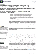 Cover page: Conversion of Escherichia coli into Mixotrophic CO2 Assimilation with Malate and Hydrogen Based on Recombinant Expression of 2-Oxoglutarate:Ferredoxin Oxidoreductase Using Adaptive Laboratory Evolution