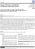 Cover page: Impact of Cirrhosis on Morbidity and Mortality After Spinal Fusion