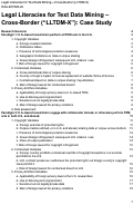 Cover page of Legal Literacies for Text Data Mining – Cross-Border (“LLTDM-X”): Case Study