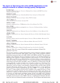 Cover page: The report of Task Group 100 of the AAPM: Application of risk analysis methods to radiation therapy quality management