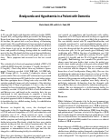 Cover page: Bradycardia and Hypothermia in a Patient with Dementia