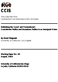 Cover page: Rethinking the 'Local' and 'Transnational': Cross-Border Politics and Hometown Networks in an Immigrant Union