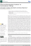 Cover page: VEXAS and Myelodysplastic Syndrome: An Interdisciplinary Challenge.